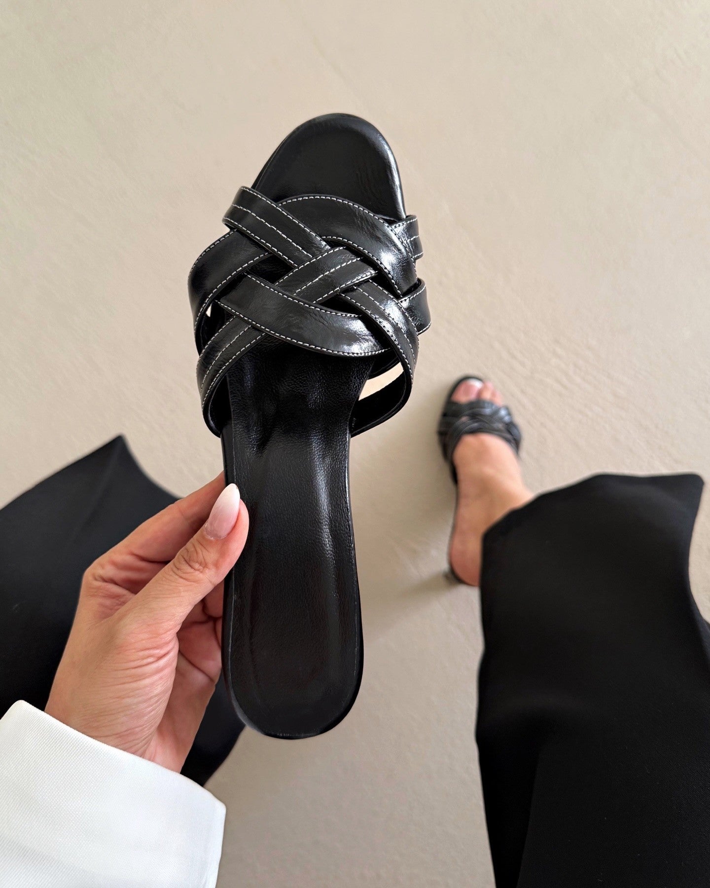 Retro Hollow Woven High Heels