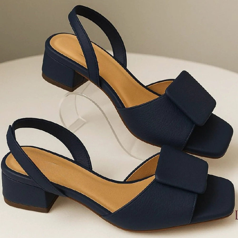 Women's Leather Square Sandals