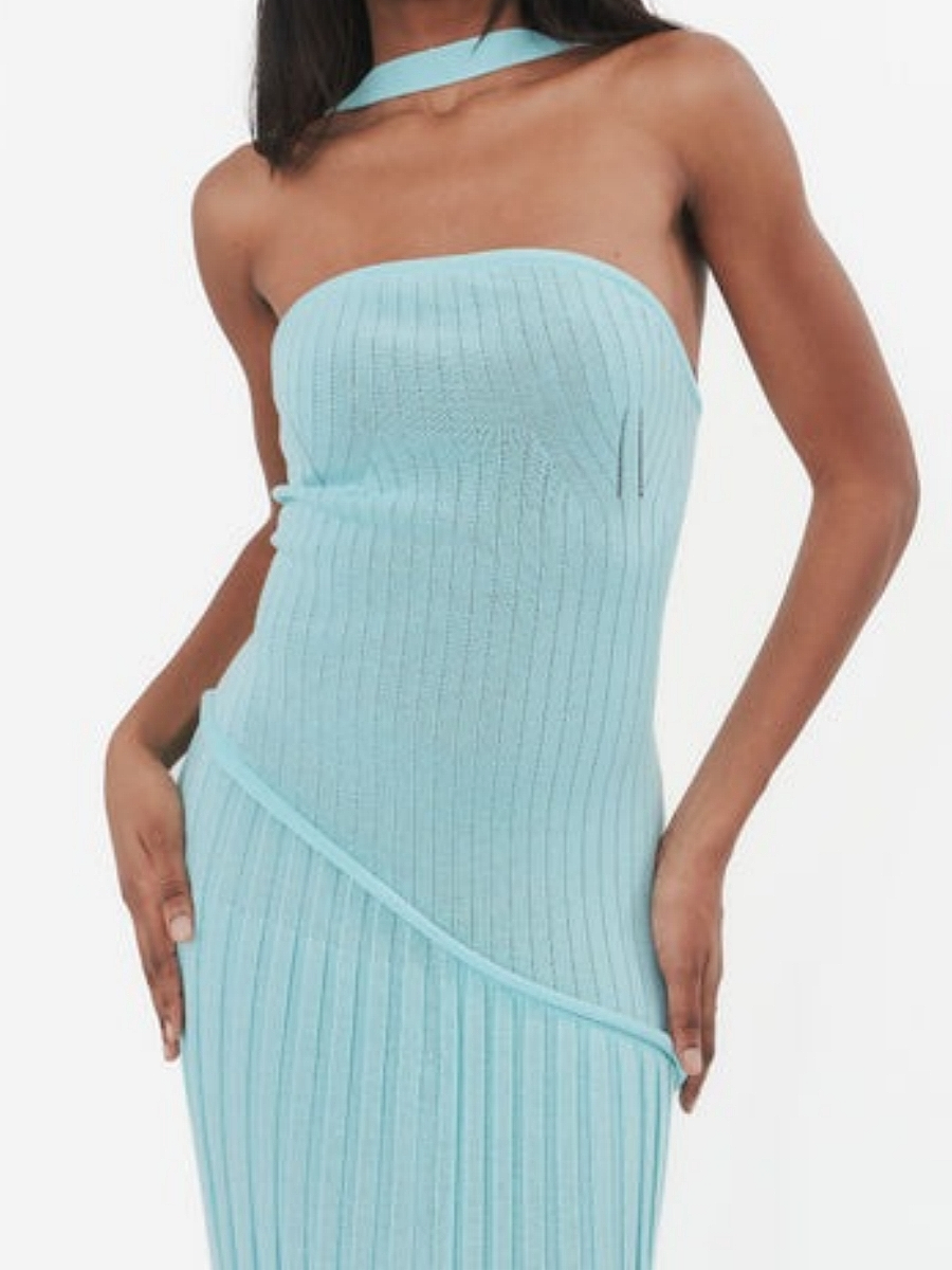 Glacier Blue Maxi Tube Dress