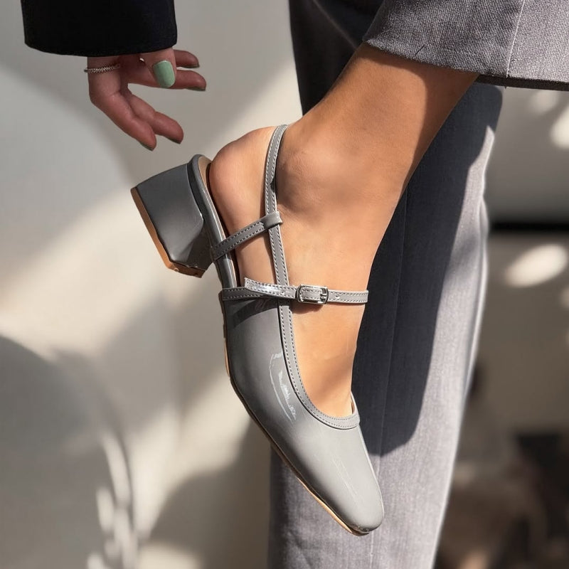OPHELIA Rubber Detail Short Heel Women's Ballet Flats