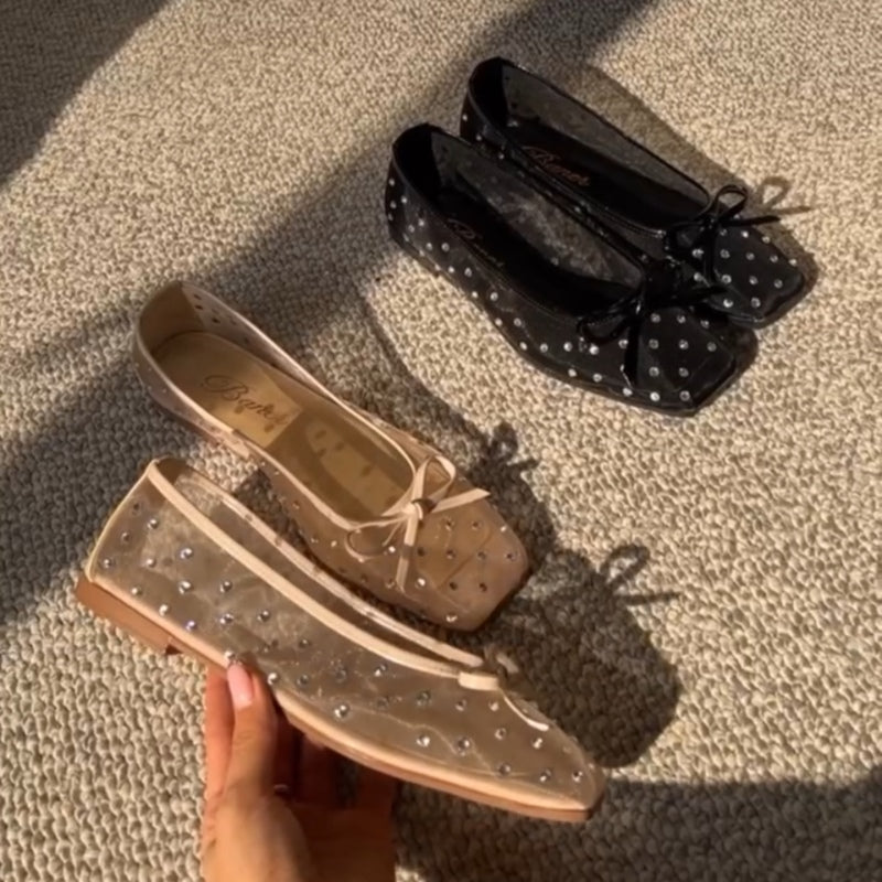 Breathable Diamante Ballet Shoes Shies