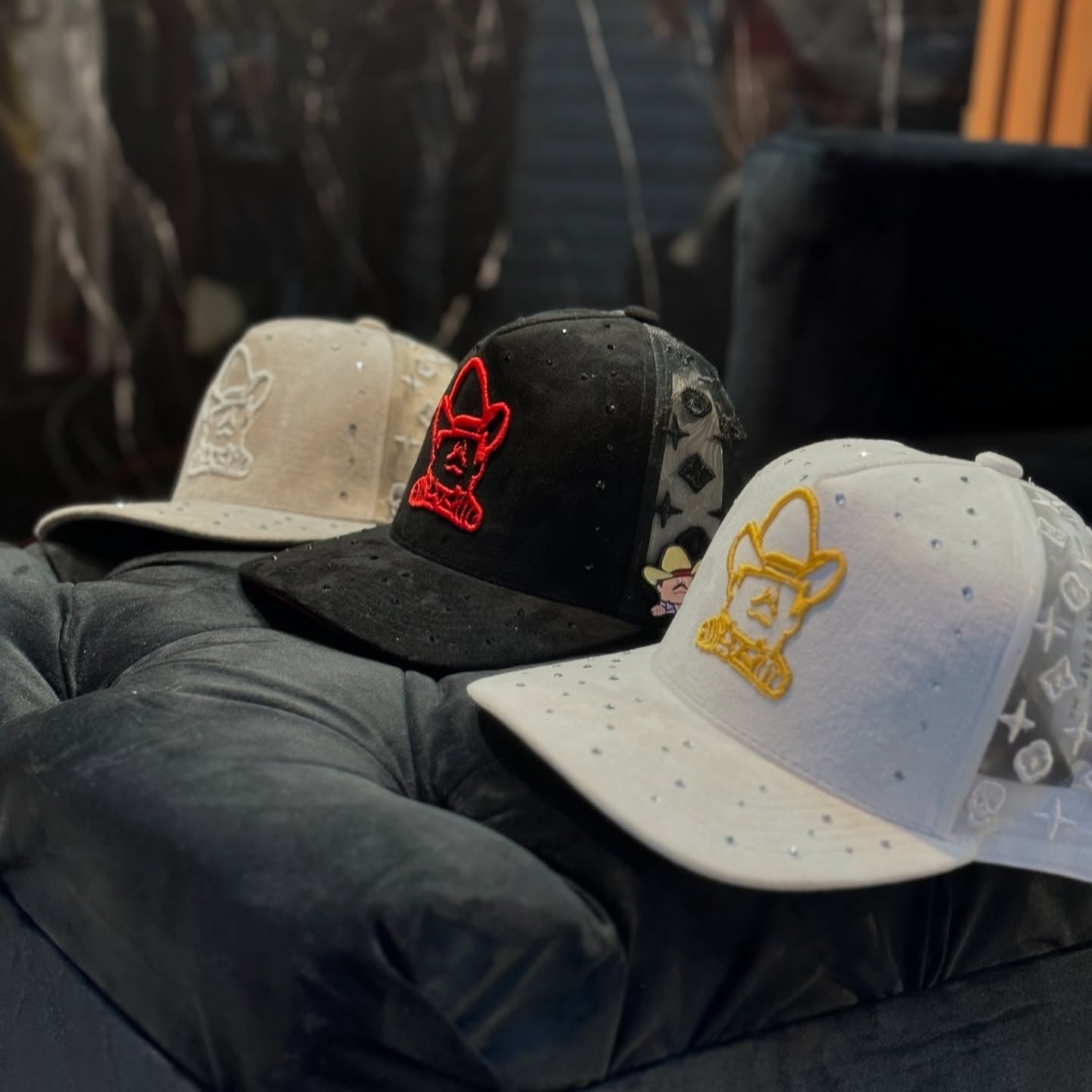 Hand-embroidered And Diamond-encrusted Peaked Cap