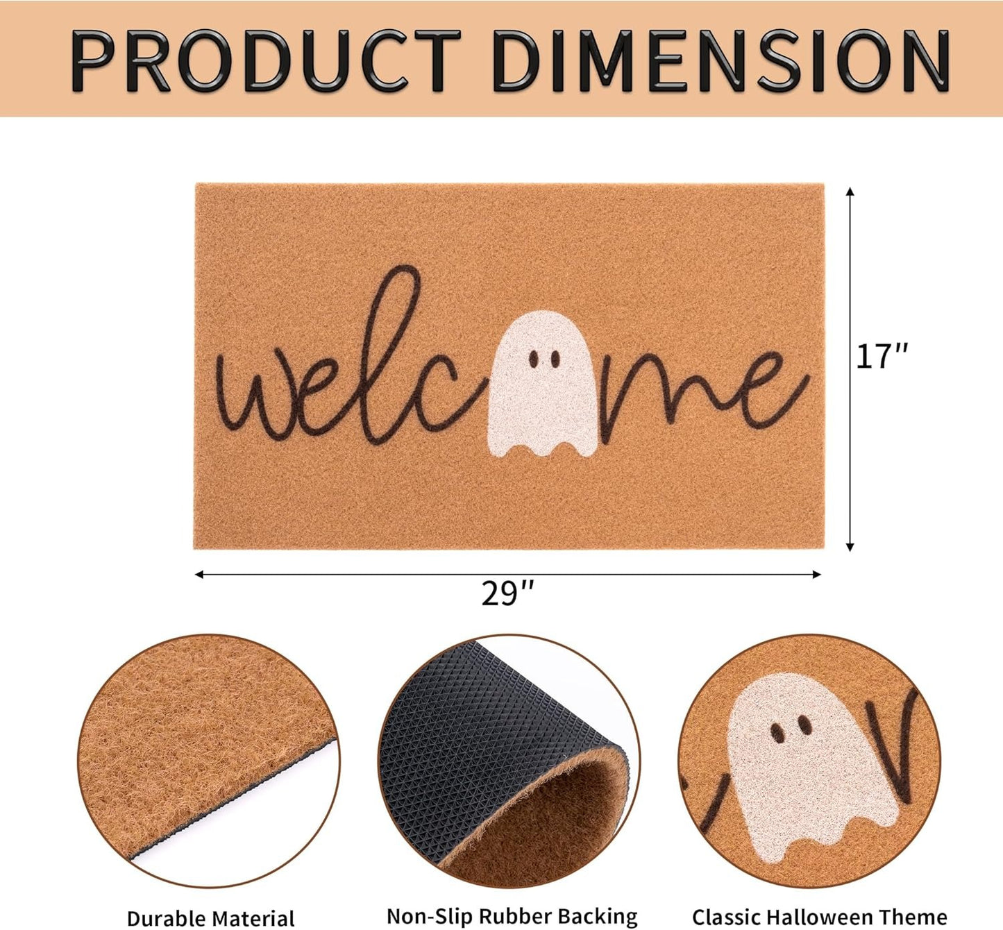 Halloween Bat Door Mat