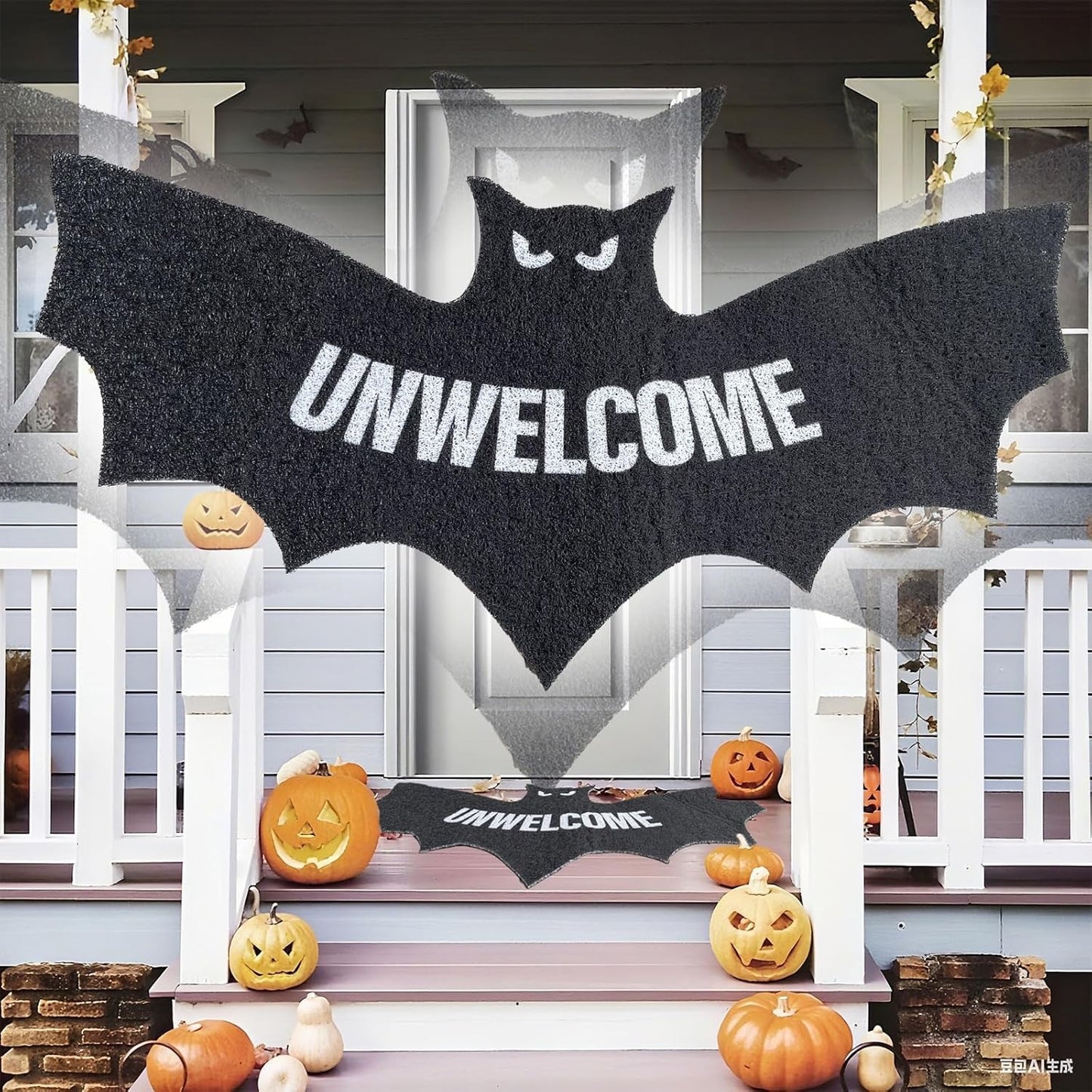 Halloween Bat Door Mat