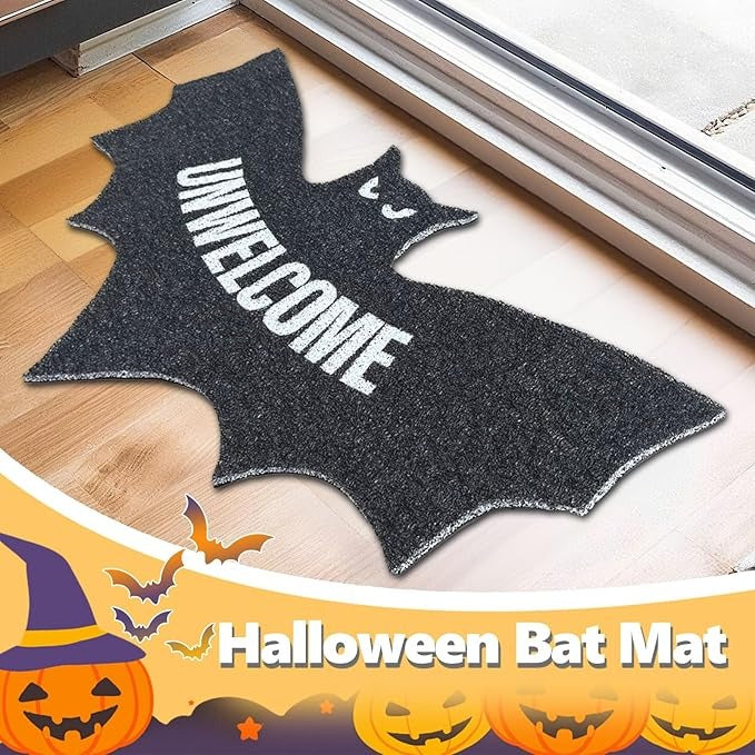 Halloween Bat Door Mat