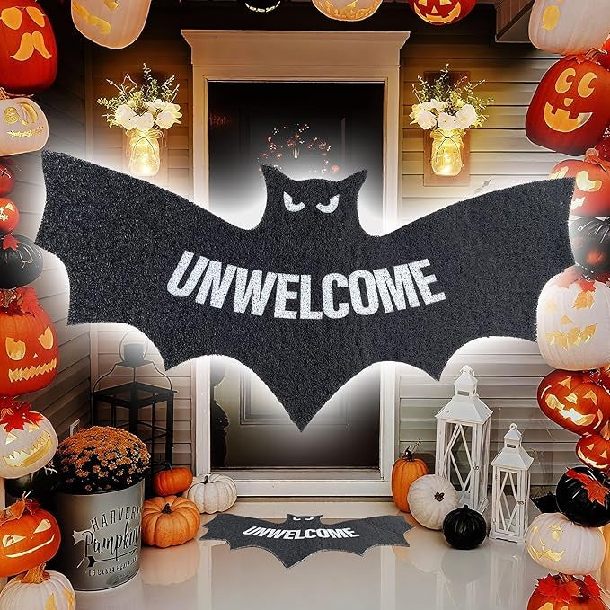 Halloween Bat Door Mat