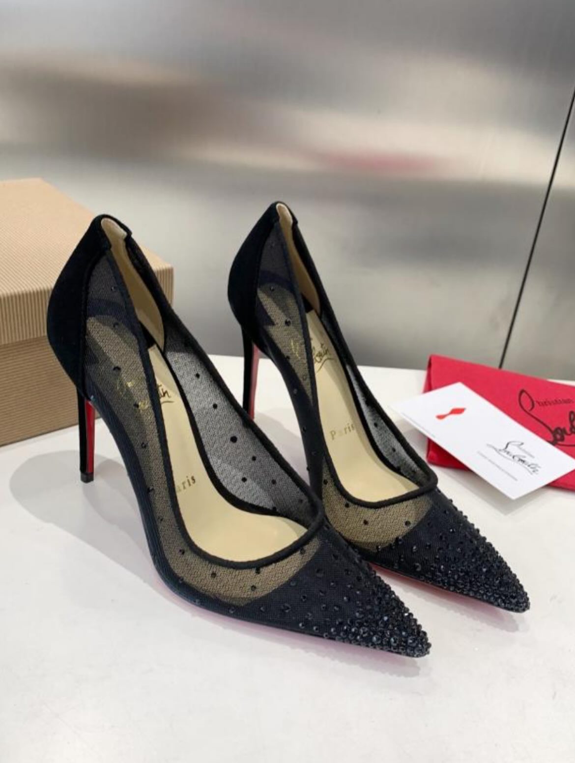 Red-soled Lace High Heels