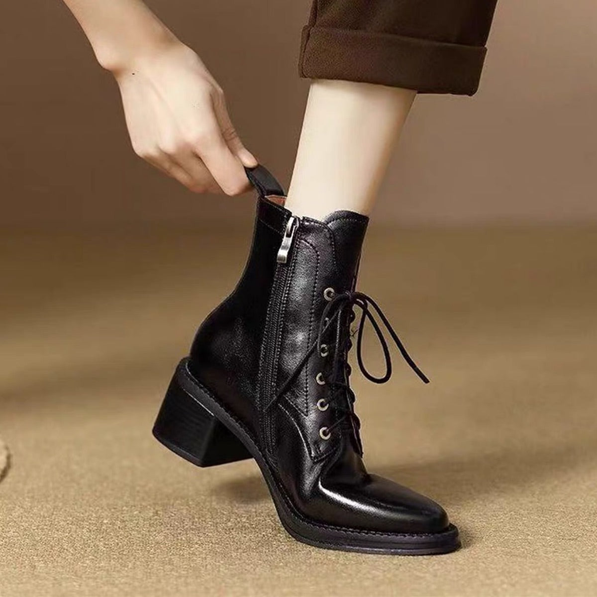 Lace-up Ankle Boots
