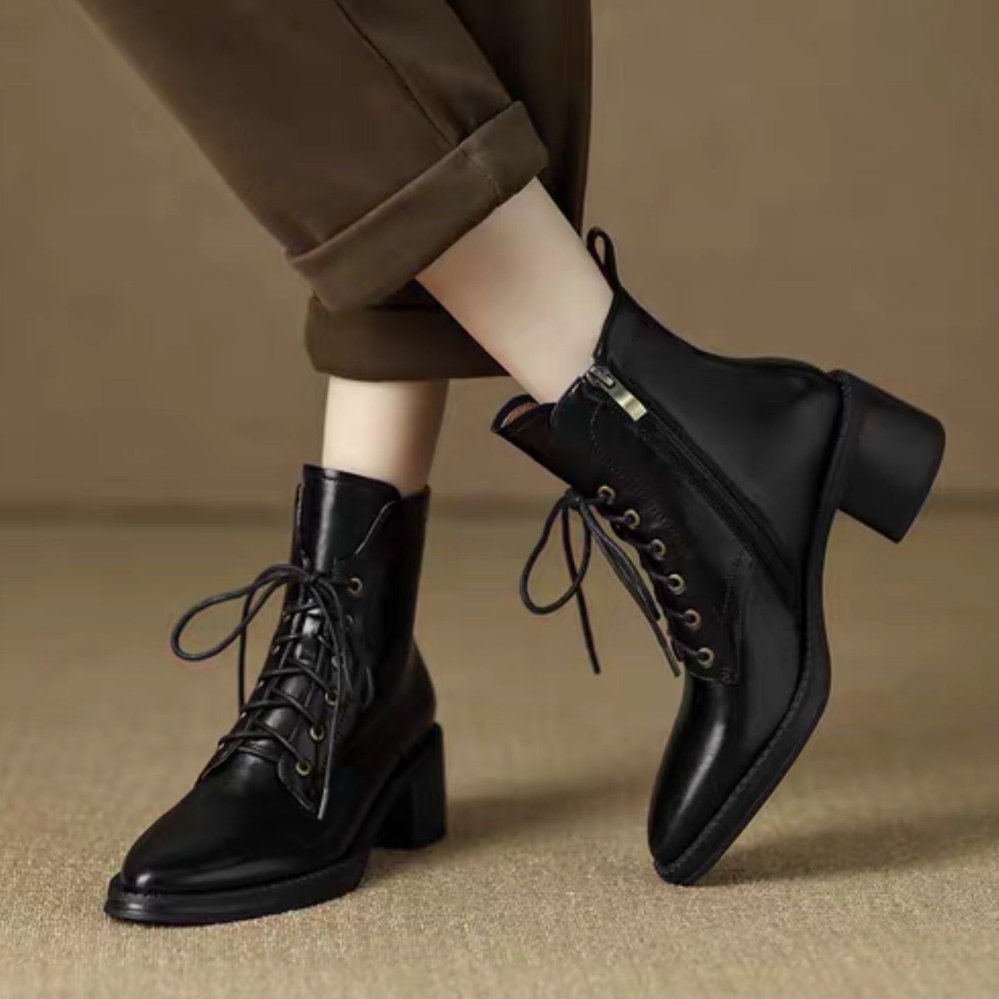 Lace-up Ankle Boots