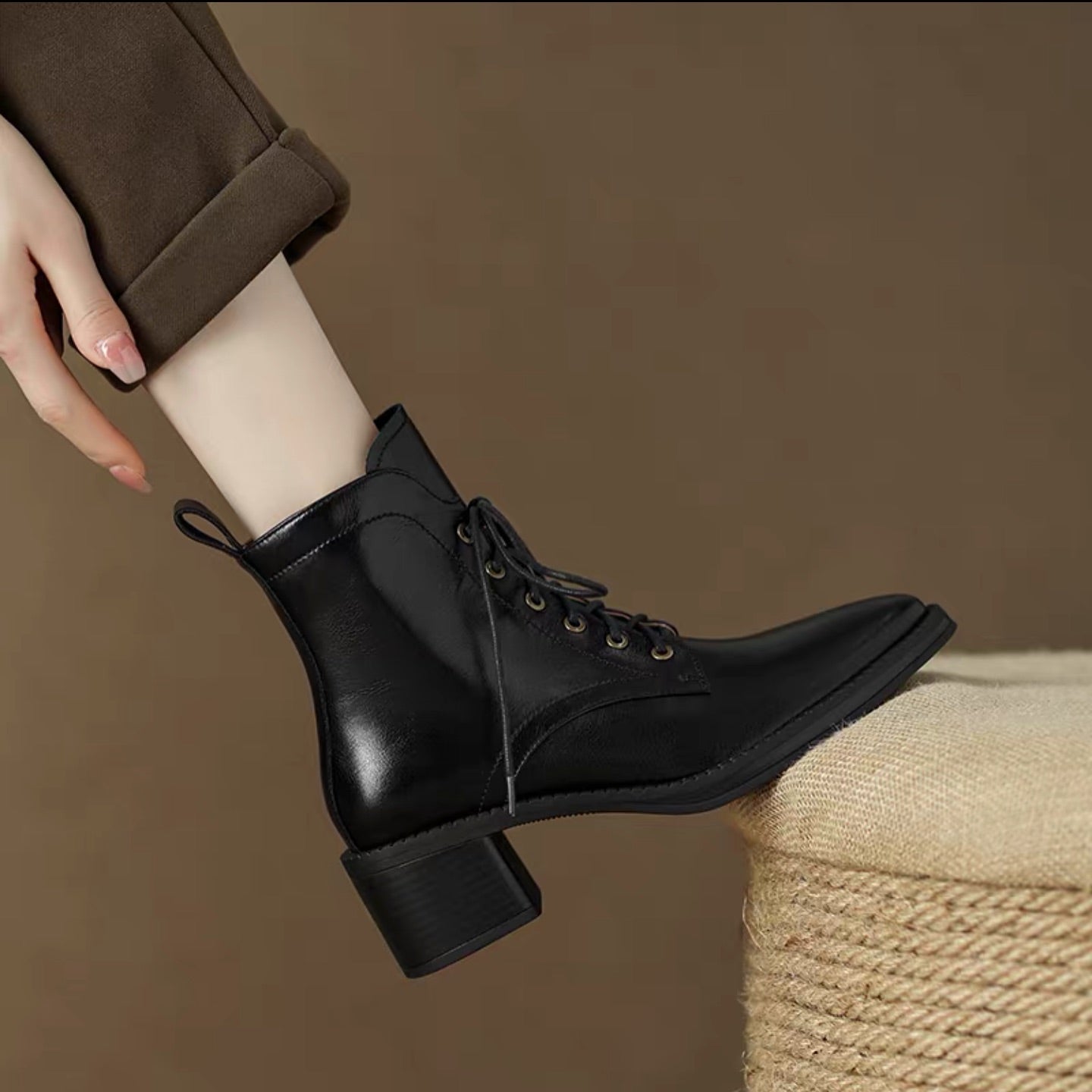 Lace-up Ankle Boots