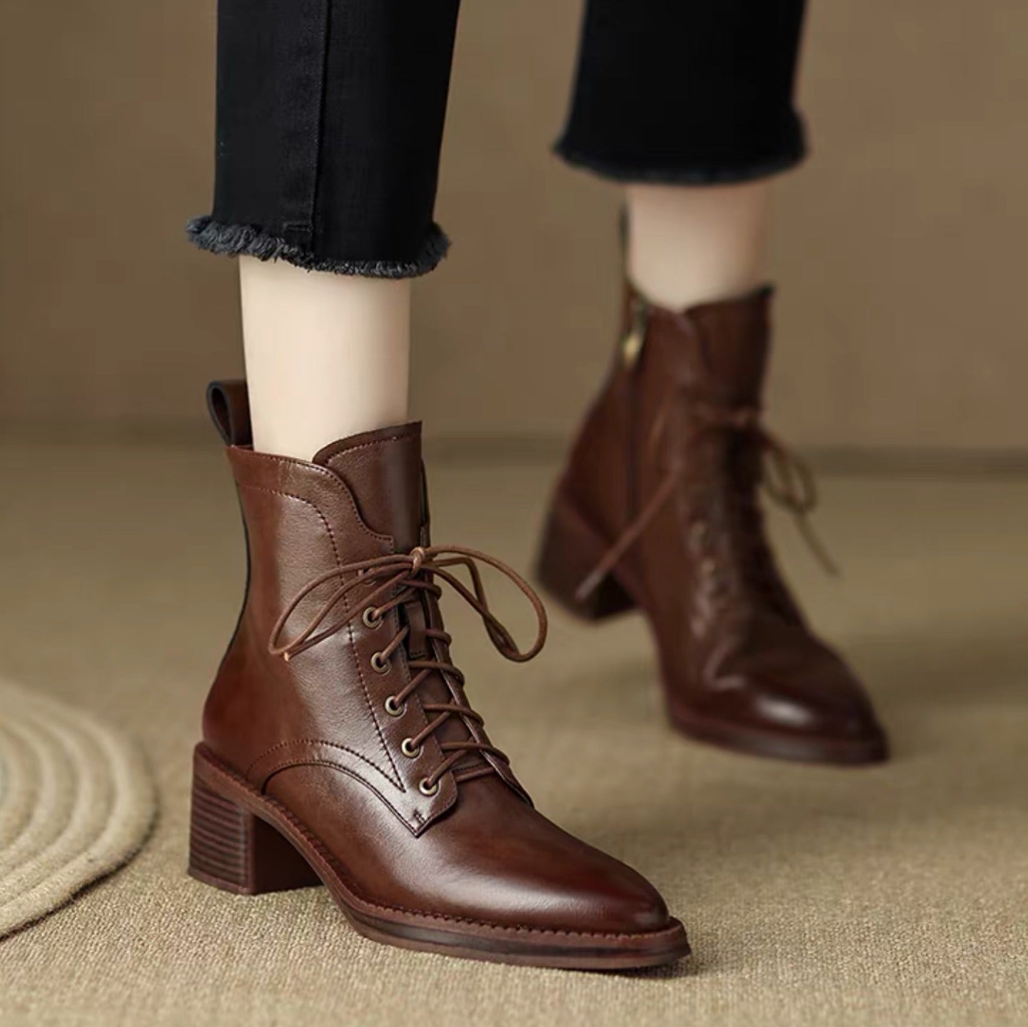 Lace-up Ankle Boots