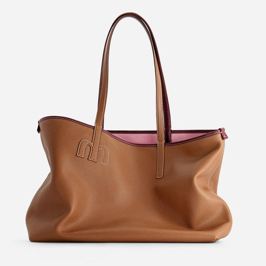 Tan & Pink Tote