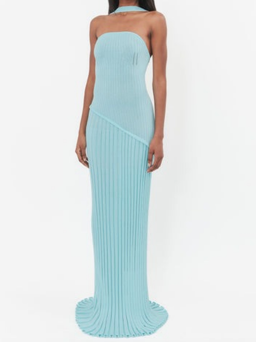 Glacier Blue Maxi Tube Dress