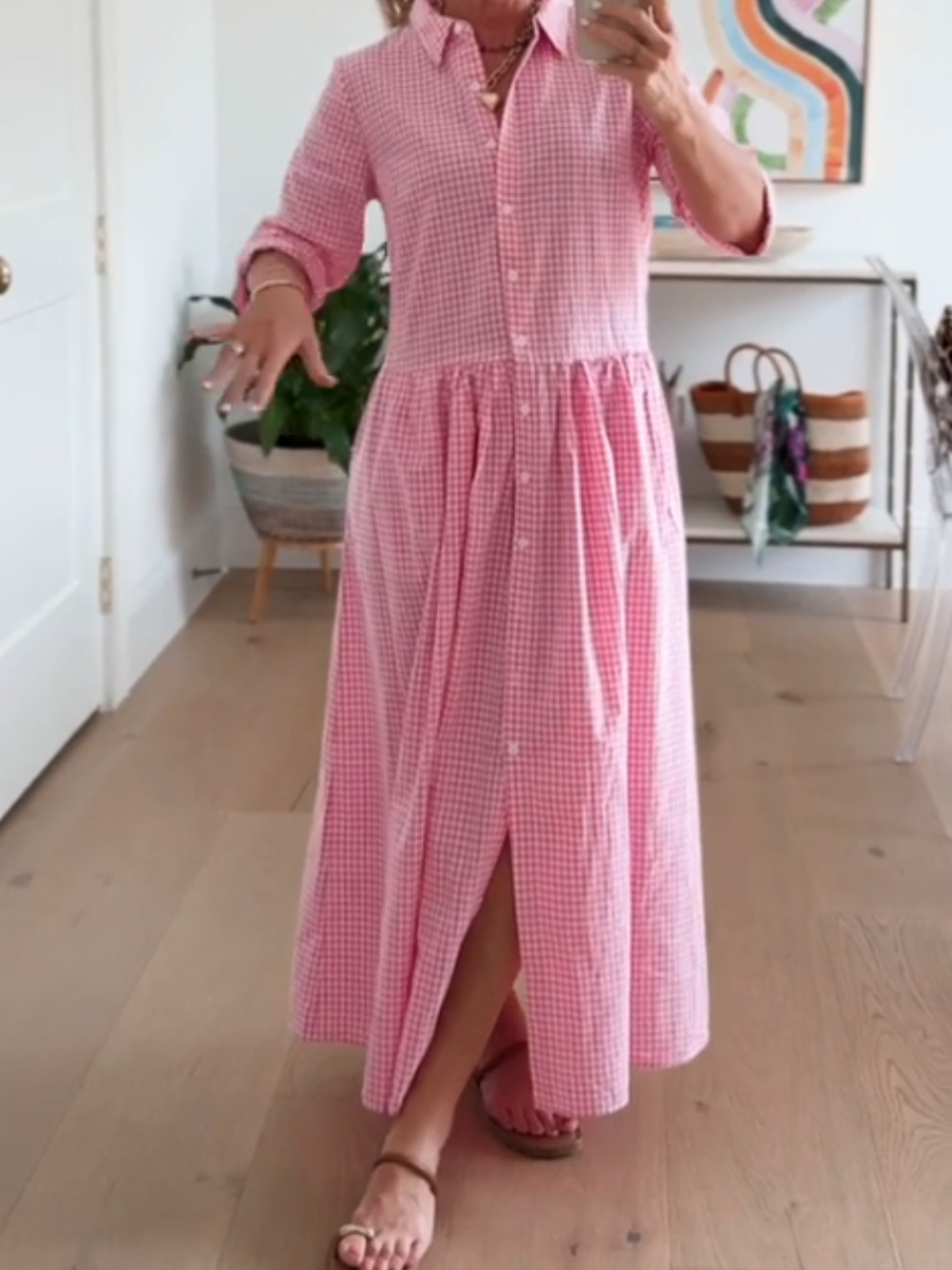 Comfy Oversize Check Dress