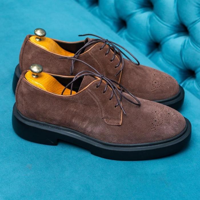 Capri Suede Brown Derby Shoe