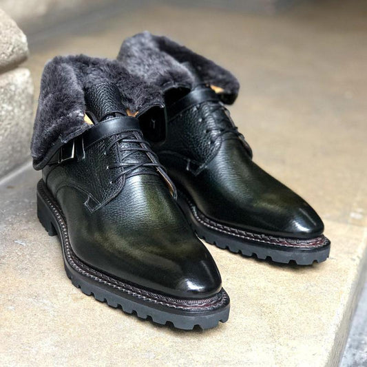 Handcrafted Padded Leather Boots